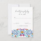 メキシ鮮やかコフローラフィ結婚エスタ 出欠カード (正面)