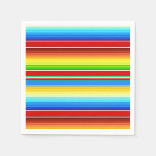 メキシ鮮やかコ毛布の伝統的セラペ スタンダードカクテルナプキン (正面)