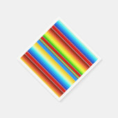 メキシ鮮やかコ毛布の伝統的セラペ スタンダードカクテルナプキン (角)