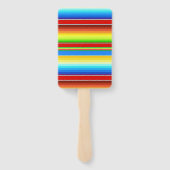 メキシ鮮やかコ毛布の伝統的セラペ ハンドファン (裏面)