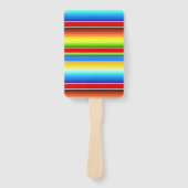 メキシ鮮やかコ毛布の伝統的セラペ ハンドファン (正面)