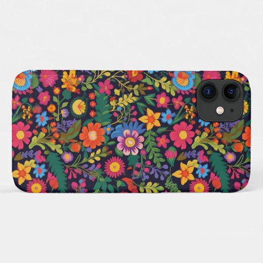 メキシ鮮やかコ花柄の電話ケース Case-Mate iPhoneケース (裏面(横))