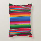 メキシ鮮やかコ西ストライプのデザイン アクセントクッション (正面(垂直))