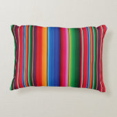 メキシ鮮やかコ西ストライプのデザイン アクセントクッション (裏面)