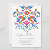 メキシ鮮やかコ鳥オトミフローラフェスタ結婚ズ 招待状 (正面)