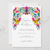 メキシ鮮やかコ鳥オトミフローラフェスタ結婚ズ 招待状 (正面)