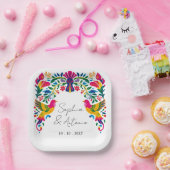 メキシ鮮やかコ・オトミバード・フローラ・フェスタ結婚ズ ペーパープレート (パーティー)