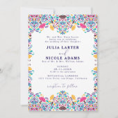 メキシ鮮やかコ・フィエスタレインボー結婚フォト 招待状 (正面)