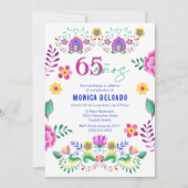 メキスペインのシコフィエスタフローラ65th誕生日パーティー 招待状 (正面)