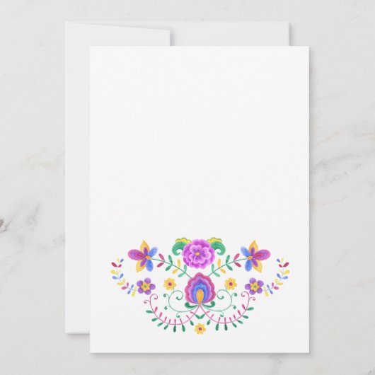 メキスペインのシコフィエスタフローラ65th誕生日パーティー 招待状 (裏面)