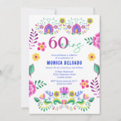 メキスペインのシコ・フィエスタフローラ60th誕生日パーティー 招待状 (正面)