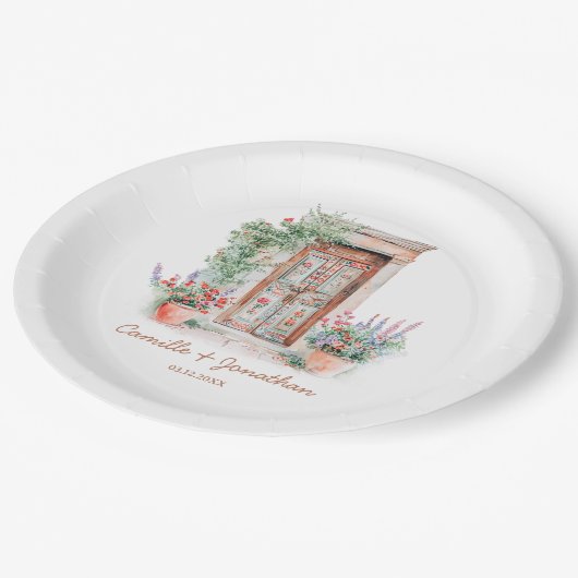 メキ素朴シ結婚コ紙プレート ペーパープレート (アングル)