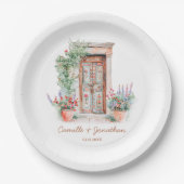 メキ素朴シ結婚コ紙プレート ペーパープレート (正面)