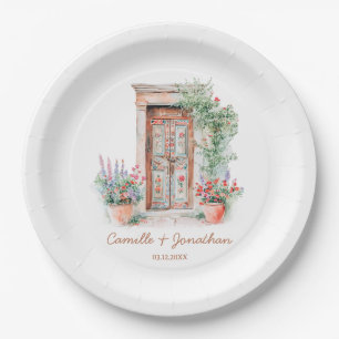 メキ素朴シ結婚コ紙プレート ペーパープレート