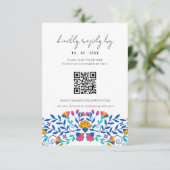 メキ鮮やかシコフローラ結婚フィエスタのQRコード 出欠カード (スタンド正面)