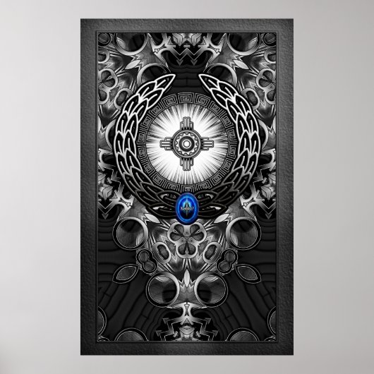 メクトロンワン抽象芸術アート ポスター (正面)