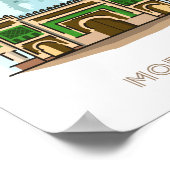 メクネス市旅行ポスター – モロッコ旅行ポスター ポスター (角)