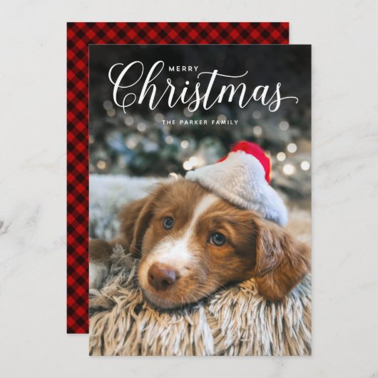 メクラシックリークリスマス型フォトカード シーズンカード (正面/裏面)