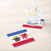 メクレンブルク州西部ポメラニアスクエア紙国旗 スクエアペーパーコースター (インサイチュ)