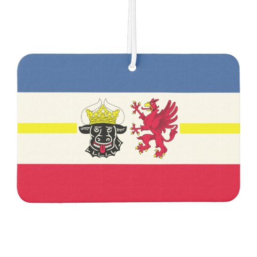 メクレンブルク西ポメラニアノート国旗 カーエアーフレッシュナー (正面)