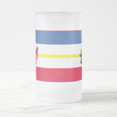 メクレンブルク西ポメラニア国旗 フロストグラスビールジョッキ (中央)