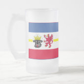 メクレンブルク西ポメラニア国旗 フロストグラスビールジョッキ (左)