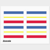 メクレンブルク西ポメラニア州旗 長方形シール (シート)