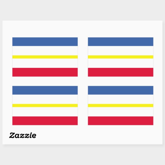 メクレンブルク西ポメラニア州旗 長方形シール (シート)