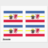 メクレンブルク西ポメラニア州旗 長方形シール (シート)