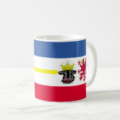 メクレンブルク西部ポメラニアコーヒーマグ国旗 コーヒーマグカップ (正面右)