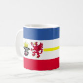 メクレンブルク西部ポメラニアコーヒーマグ国旗 コーヒーマグカップ (正面左)