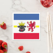 メクレンブルク西部ポメラニアナプキンス国旗 スタンダードカクテルナプキン (インサイチュ)