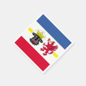 メクレンブルク西部ポメラニアナプキンス国旗 スタンダードカクテルナプキン (角)