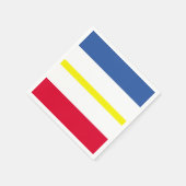 メクレンブルク西部ポメラニア国旗のナプキン スタンダードカクテルナプキン (角)