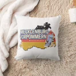 メクレンブルク – 西ポメラニアヴィナートドイツの地図 クッション