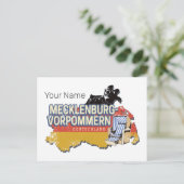 メクレンブルク – 西ポメラニアヴィナートドイツの地図 シーズンポストカード (スタンド正面)