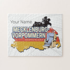 メクレンブルク – 西ポメラニアヴィナートドイツの地図 ジグソーパズル