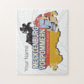 メクレンブルク – 西ポメラニアヴィナートドイツの地図 ジグソーパズル (縦)