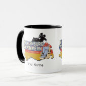 メクレンブルク – 西ポメラニアヴィナートドイツの地図 マグカップ (正面左)