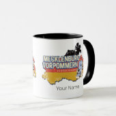 メクレンブルク – 西ポメラニアヴィナートドイツの地図 マグカップ (正面右)