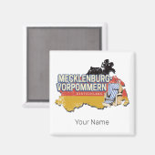 メクレンブルク – 西ポメラニアヴィナートドイツの地図 マグネット (正面/裏面)