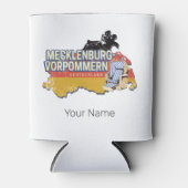 メクレンブルク – 西ポメラニアヴィナートドイツの地図 缶クーラー (正面)