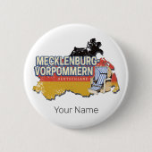 メクレンブルク – 西ポメラニアヴィナートドイツの地図 缶バッジ (正面)