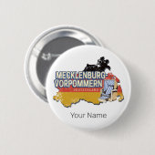 メクレンブルク – 西ポメラニアヴィナートドイツの地図 缶バッジ (正面&裏面)