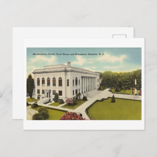 メクレンブルグカウンティコートハウスinシャーロット， NC ポストカード (正面/裏面)