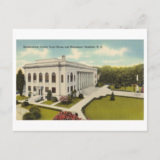 メクレンブルグカウンティコートハウスinシャーロット， NC ポストカード (正面)