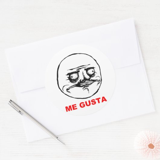 メグスタレイジ顔ミーム ラウンドシール (封筒)