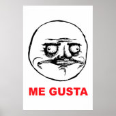 メグスタ顔激怒顔ミームユーモア笑いロル ポスター (正面)