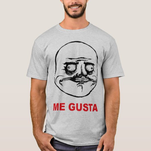 メグスタ顔激怒顔ミームユーモア笑いロル Tシャツ (正面)