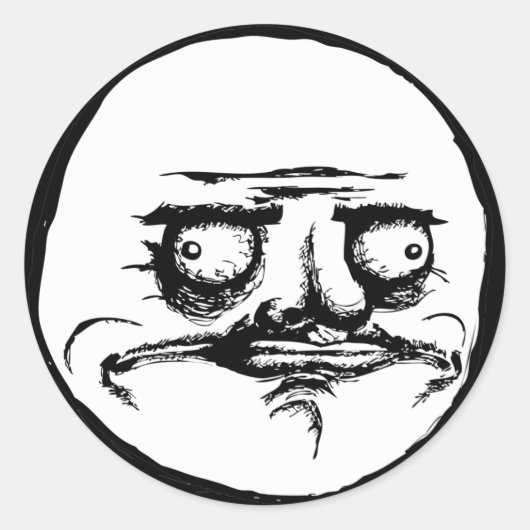 メグスタ顔 ラウンドシール (正面)